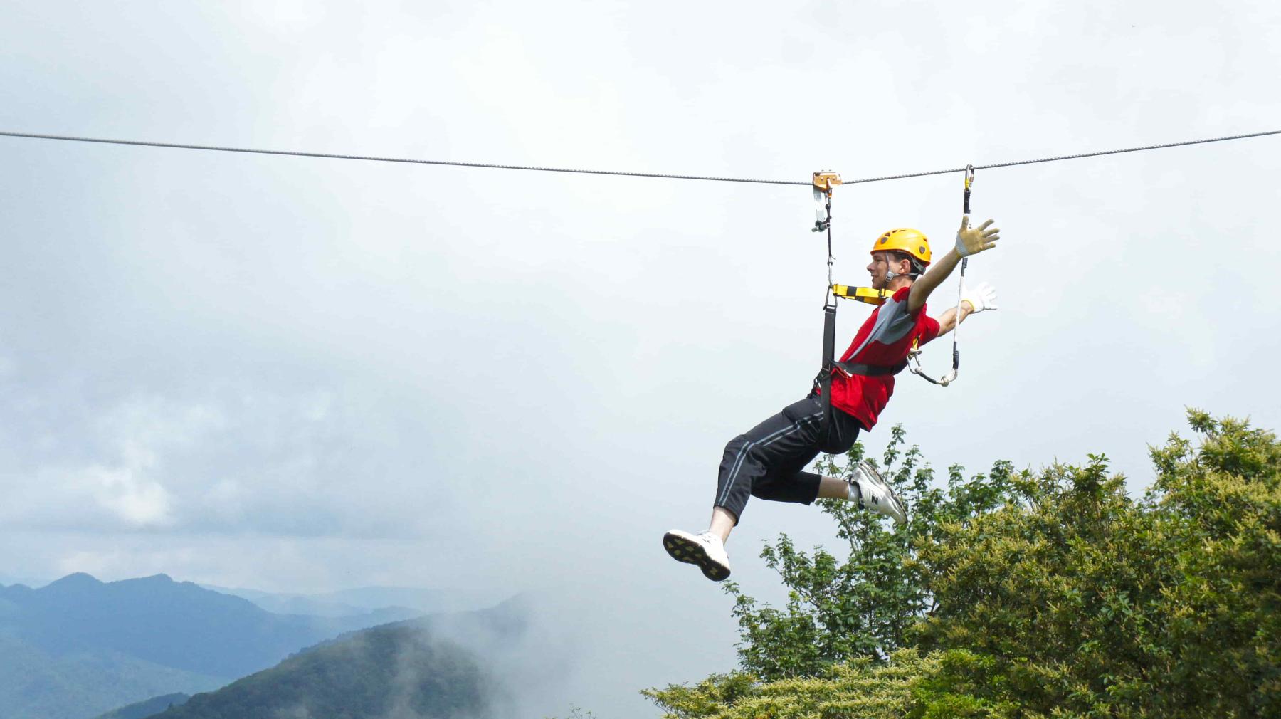Ziplining in Mussoorie- best adventure Activity in uttarakhand 